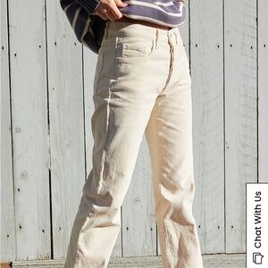 John Galt White Corduroy Straight